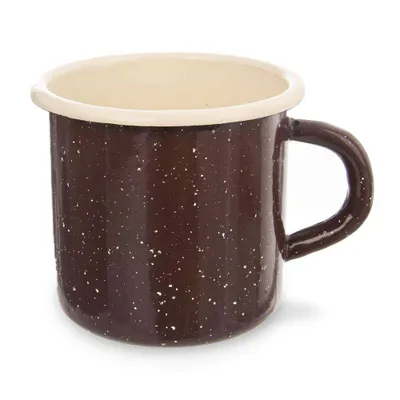 Obrázek produktu pro Smaltovaný hrnek ORION v retro stylu 0,4 l 8 cm hnědý