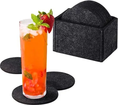Obrázek produktu pro Kulaté filcové podložky, chrání stoly, 12 kusů, podšálky na kávu