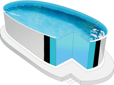Produktbild von Stahlwandpool Oval Ibiza 320 x 525 x 120 cm Blau