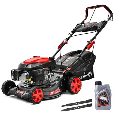 Produktbild von Benzínová sekačka LEHMANN LGALM-2642, 2,6 kW, šířka záběru 42 cm, 5polohové nastavení výšky sečení 25-70 mm, 40litrový koš na trávu