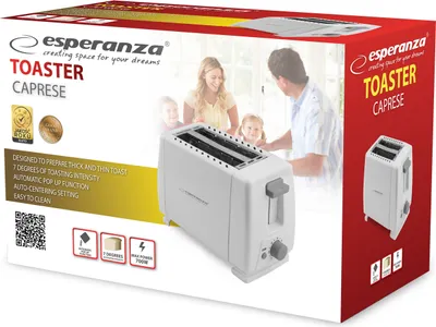 Produktbild von Esperanza EKT001 Caprese 2 Scheibe(n) 600 W Weiß
