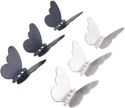Immagine prodotto di Ganci da parete in acciaio inossidabile 304, confezione da 6, nero e argento, 15 kg