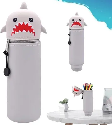 Obrázek produktu pro Silikonové pouzdro s motivem žraloka, měkké, 2 v 1, pro žáky