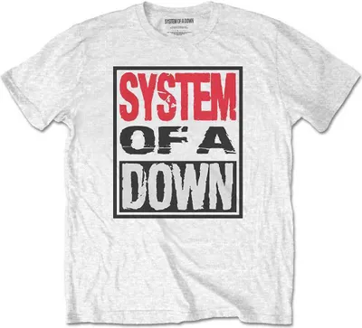Image de T-shirt System of a Down Triple Stack Box White M