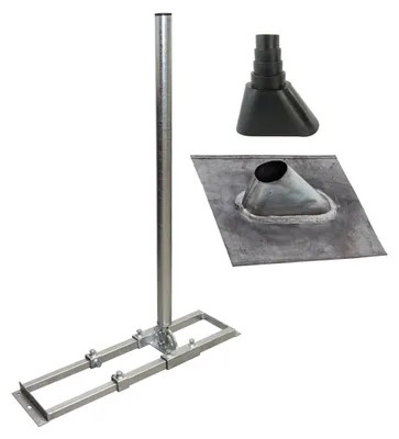 Produktbild von PremiumX PROFI X100-48F Dachsparrenhalter Stahl voll feuerverzinkt Blei-Ziegel Manschette schwarz