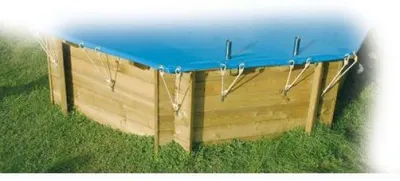 Image de Bâche de sécurité pour piscine rectangulaire – Ubbink - 350 cm - 650cm