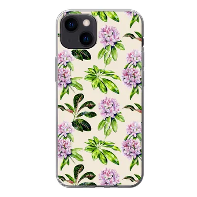 Produktbild von MuchoWow® Handyhülle Schutzhülle Hülle für iPhone 13 Hortensien - Pflanzen - Muster Silikon Softcase Handy Hülle - Karteninhaber