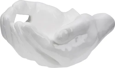 Immagine prodotto di Gilde Schale, "Buddha", Keramik, weiß, VE 2, L. 23 cm, B. 27 cm, H. 13 cm 55992 4063387559925