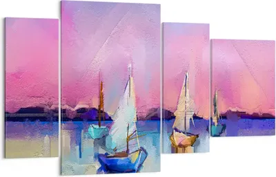 Produktbild von Bild auf Leinwand - Leinwandbild - Segelboot See - 120x70cm - Wand Bild - Wanddeko - Wandbilder - Leinwanddruck - Bilder - Kunstdruck - Wanddekoration - Leinwand bilder - Wandkunst - DL120x70-4099