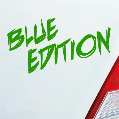 Produktbild von Auto Aufkleber Blue Edition Auto Car Tuning Motorrad 15x7 cm Hellgrün Sticker Heckscheibenaufkleber