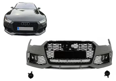 Imagen del producto de Paragolpes delantero con parrilla para Audi A7 4G, modelo restyling de 2015 a 2018, diseño RS7.