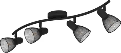 Produktbild von EGLO Deckenlampe Carovigno, Deckenleuchte, Klassisch, Minimalismus, Deckenstrahler aus Stahl, Küchenlampe in Schwarz, Wohnzimmerlampe, Deckenspot, E14