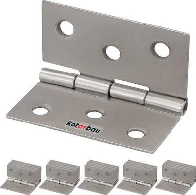 Immagine prodotto di KOTARBAU® Set di 25 cerniere per mobili 40 mm Cerniera per mobili Cerniera per armadi Cerniere arrotolate in nichel Cerniera per pianoforte pieghevole Connettore Cerniera per cassette portautensili