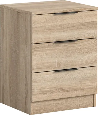 Immagine prodotto di Comodino Copenhagen 3 cassetti decor rovere.