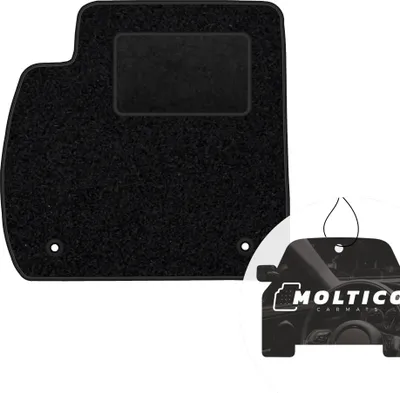 Produktbild von moto-MOLTICO Fahrer Fußmatte Auto Velours Fahrerseite Autoteppiche Schwarz Fahrermatte 1-teilig passend für Opel Zafira C Tourer 2012-2019