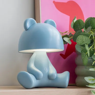 Produktbild von Leitmotiv - Tischleuchte Bear - Blau - 22x17x27cm Tischlampe - Nachttischlampe, Wohnzimmer, Schlafzimmer