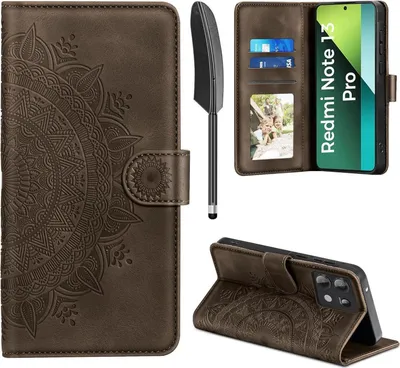 Image de Flip Wallet Étui pour téléphone portable Xiaomi Redmi Note 13 Pro 5G Noir