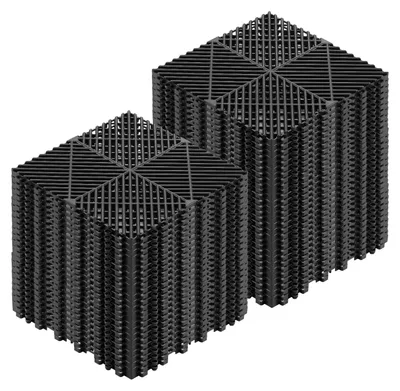 Produktbild von Interlocking Drainage Mats, 310 x 310 mm, Modular Garage Flooring Tiles, Non-Slip PP Drainage Floor Tiles, Self-Draining, Easy Installation, for Bathroom, Kitchen, Pool & Outdoor, Black, 55 Pack