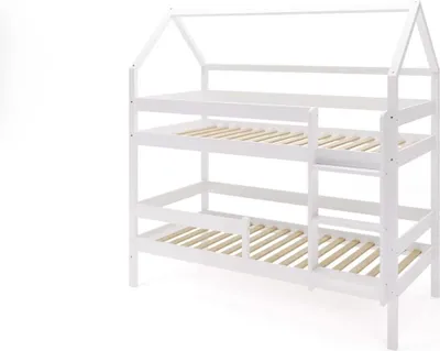Produktbild von FURNLUX Etagenbett Eden Weiss 90x200cm / Hauptfarbe: Weiß / Abmessungen: 97 x 134 x 211 cm