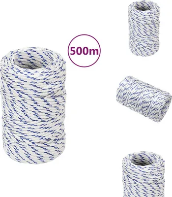 Image de vidaXL Corde de bateau blanche 2 mm 500 m Polypropylène - Cordes