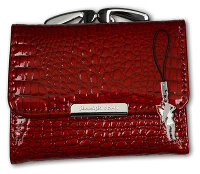 Produktbild von Jennifer Jones RFID Blocker Echtleder Damen Frauen Minibörse rot 9.5x2x8cm inkl. Feeanhänger D2OPJ119R