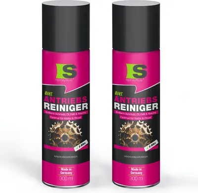 Produktbild von Spraytive 2x 300ml Antriebsreiniger Spray – Kettenreiniger für Fahrrad & E-Bike – entfernt Öl, Fett & Wachs – reinigt Kette, Ritzel & Antrieb