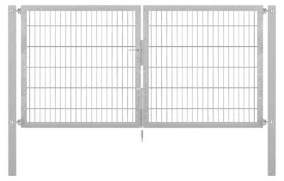 Zdjęcie produktu dla Alberts 636562 Podwójna brama Flexo z akcesoriami, ocynkowana ogniowo, szerokość 250 cm, wysokość 120 cm