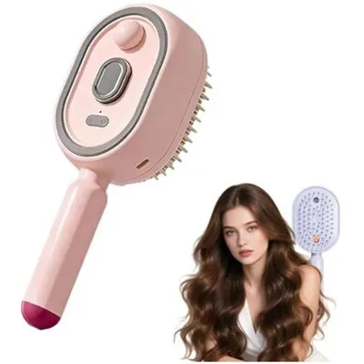 Produktbild von Elektrische Sprühbürste – Wiederaufladbare kabellose Haarbürste (Rosa) – Frizz Control & Antistatisch – Feiner Nebel & Entwirrung – USB-C – Für