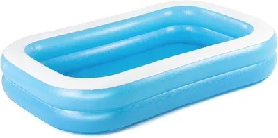 Produktbild von Famanu Aufblasbares Familienpool - 262 x 175 x 51 cm - Blau/Weiß