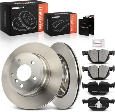 Image de Frankberg 2x disques de frein 4x plaquettes de frein essieu arrière pour BMW X5 E70 X6 E71 E72 3.0L 2006-2014