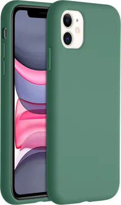 Produktbild von Accezz Liquid Silikoncase iPhone 11 - Dunkelgrün