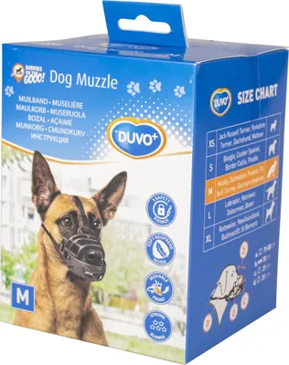 Produktbild von Duvo+ Maulkorb Gummi schwarz/rot, Größe: M
