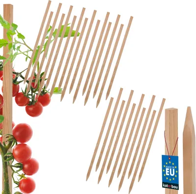 Zdjęcie produktu dla KOTARBAU® 25 szt. Paliki Drewniane do Pomidorów Warzyw 40 cm Podpora do Drzewek Krzewów