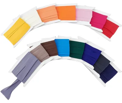 Produktbild von Schrägband, 34 m - Doppellagig, Baumwolle - 15 Farben - Zum Nähen/Quilten - 20 mm breit - Bindeband