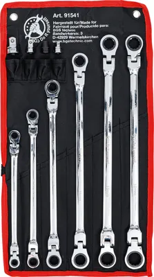 Produktbild von BGS technic Double Swivel Head Ratchet Wrench Set, 1,94 kg