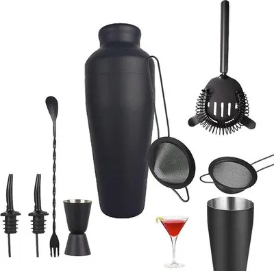 Produktbild von Cocktailshaker-Set für Barkeeper, Edelstahl, 5-teilig