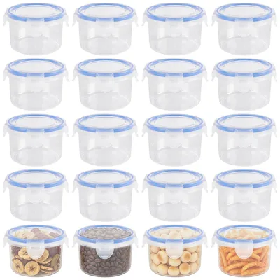 Produktbild von Omgoods – Set aus 20 Kunststoff-Aufbewahrungsboxen mit Deckel für Lebensmittel