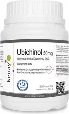 Produktbild von Nahrungsergänzungsmittel Kenay Ubichinol Koenzym Q10 50 Mg (300 Kapseln) 3033
