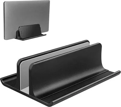 Produktbild von Famanu Laptopständer Verstellbar, Aluminium, 3-in-1, Platzsparend für Notebooks und Laptops bis 17,3 Zoll - Schwarz