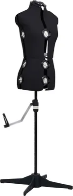 Obrázok produktu pre vidaXL Dressmaker's Dummy Adjustable Female Black S Veľkosť 33-40
