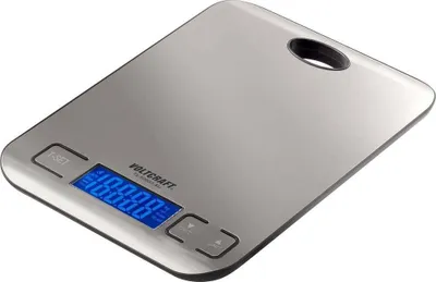 Produktbild von VOLTCRAFT TS-5000/1-Alu Briefwaage TS-5000/1-Alu Wägebereich (max.) 5 kg Ablesbarkeit 1 g batteriebetrieben Edelstahl