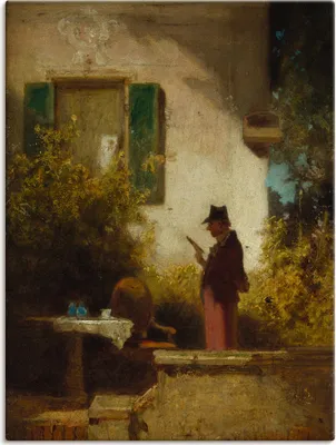 Produktbild von ARTland Leinwandbild Die Frühstückslektüre. Um 1850/55 Größe: 60x80 cm