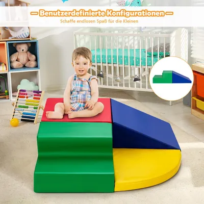 Produktbild von 4-teiliges Set aus Schaumstoff-Kletterblöcken, PolyurethanBezug, für den Innenbereich