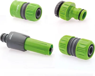 Image de Kit arrosage 4 pieces diam 25-1"  lance multi jet + nez de robinet + raccord rapide + embout raccord VITO