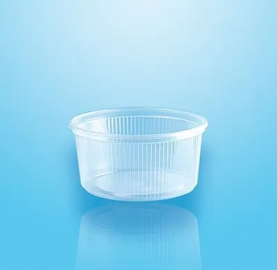 Produktbild von 100 tradingbay24 Verpackungsbecher, PP rund 250 ml Ø 10,1 cm, 5 cm transparent tbU95244 Feinkostbecher Salatbecher Dressingbecher transparent