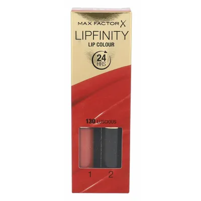 A product box for Max Factor Lipfinity Lip Colour.