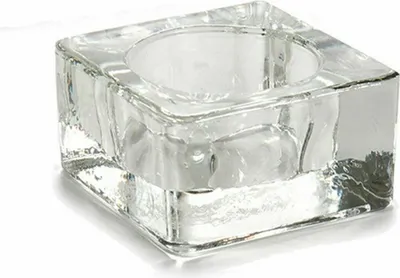Produktbild von Transparenter Glas-Kerzenhalter 6 x 3 x 6 cm (12 Stück)