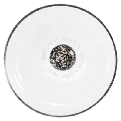 Zdjęcie produktu dla Zestaw 4 szklanek Caleido Bilia z dmuchanego szkła borokrzemowego, bursztynowy kolor, dekorowana kula, efekt gwieździstego nieba, eleganckie