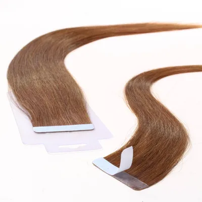 Immagine prodotto di hair2heart Estensioni di capelli umani lisci - 10 strisce 2,5 g 40 cm marrone chiaro