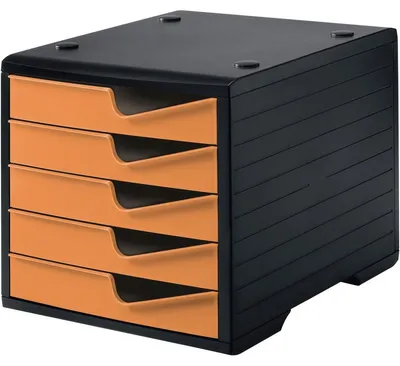 Immagine prodotto di Cassettiera Styroswingbox a 5 cassetti, nero/albicocca